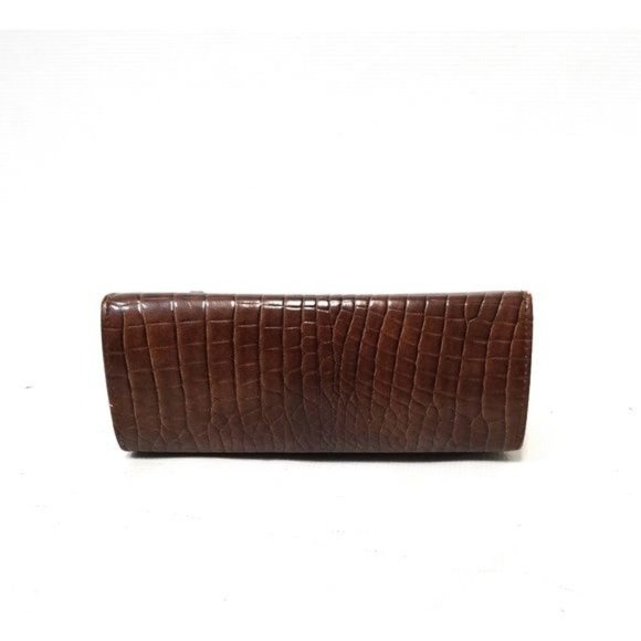 Tianni Vintage Vegan Croc Leather Structured Handbag Top Handle Bag Gold - Picture 6 of 8